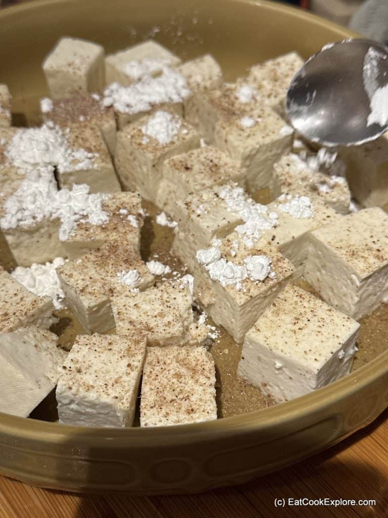 Air Fryer Spicy Salt and Pepper Tofu recipe 3 Salt and pepper tofu recipe