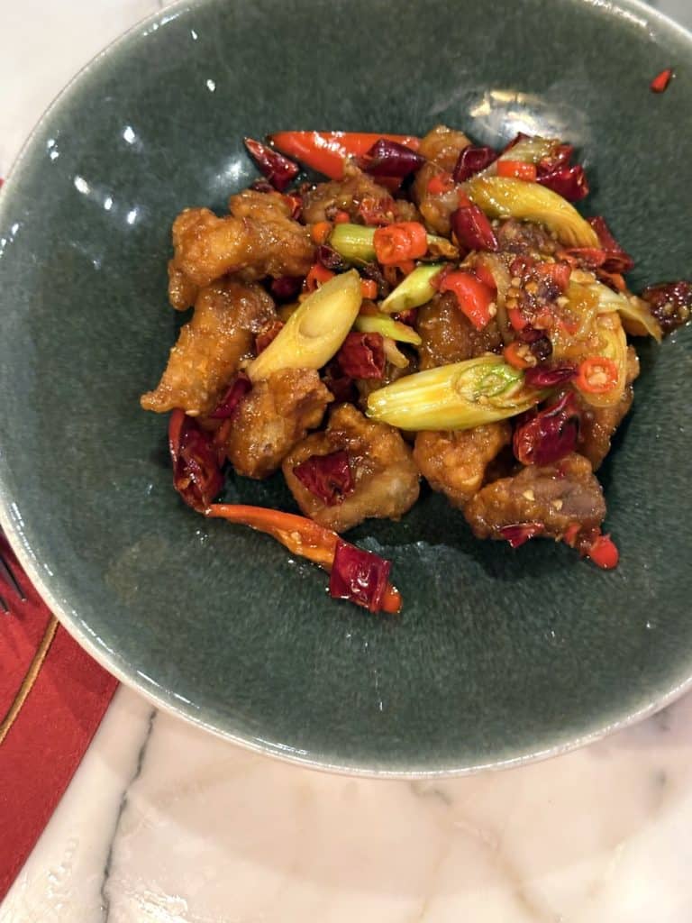 House of Ming St James Fire cracker chicken 