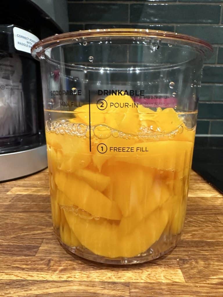 Simple Vegan Peach Sorbet in Ninja Creami 2 Simple peach sorbet with Ninja Creami