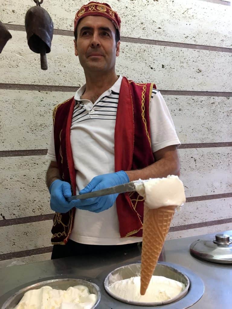 Turkey's Top Destinations for Food Lovers 2 Tricky ice cream seller