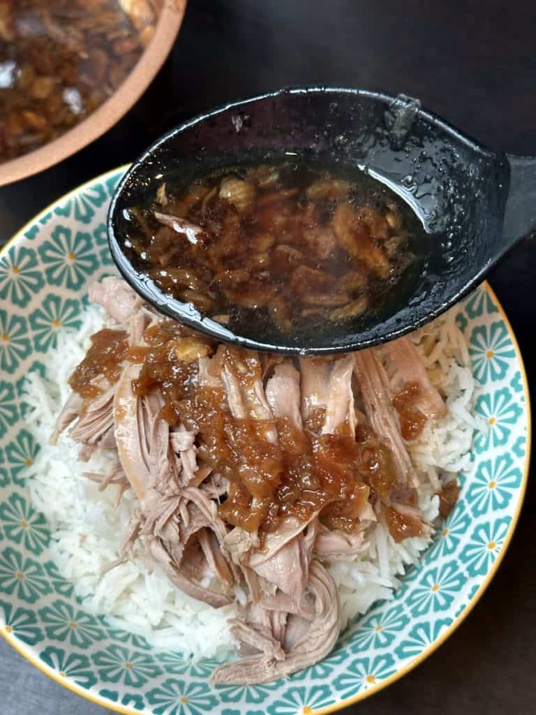 Taiwanese Turkey Rice Bowl recipe 嘉義火雞肉飯 7 Taiwanese Chayi Turkey Rice Bowl