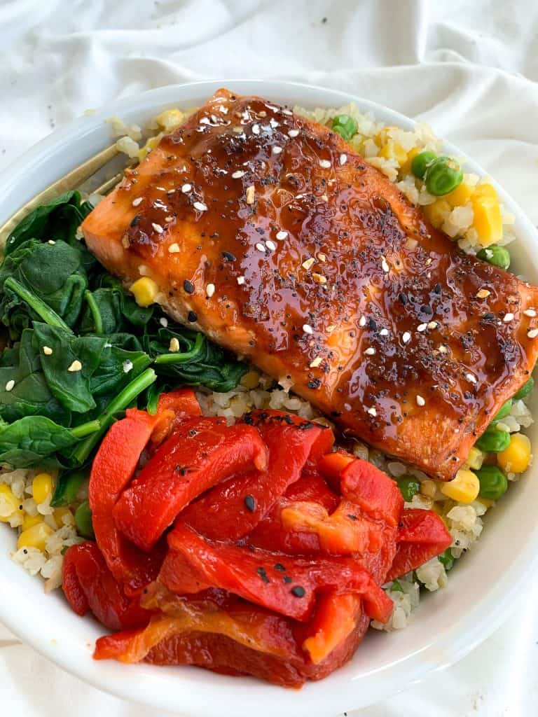 Honey Garlic Salmon Bowls | Easy Dinner For Two