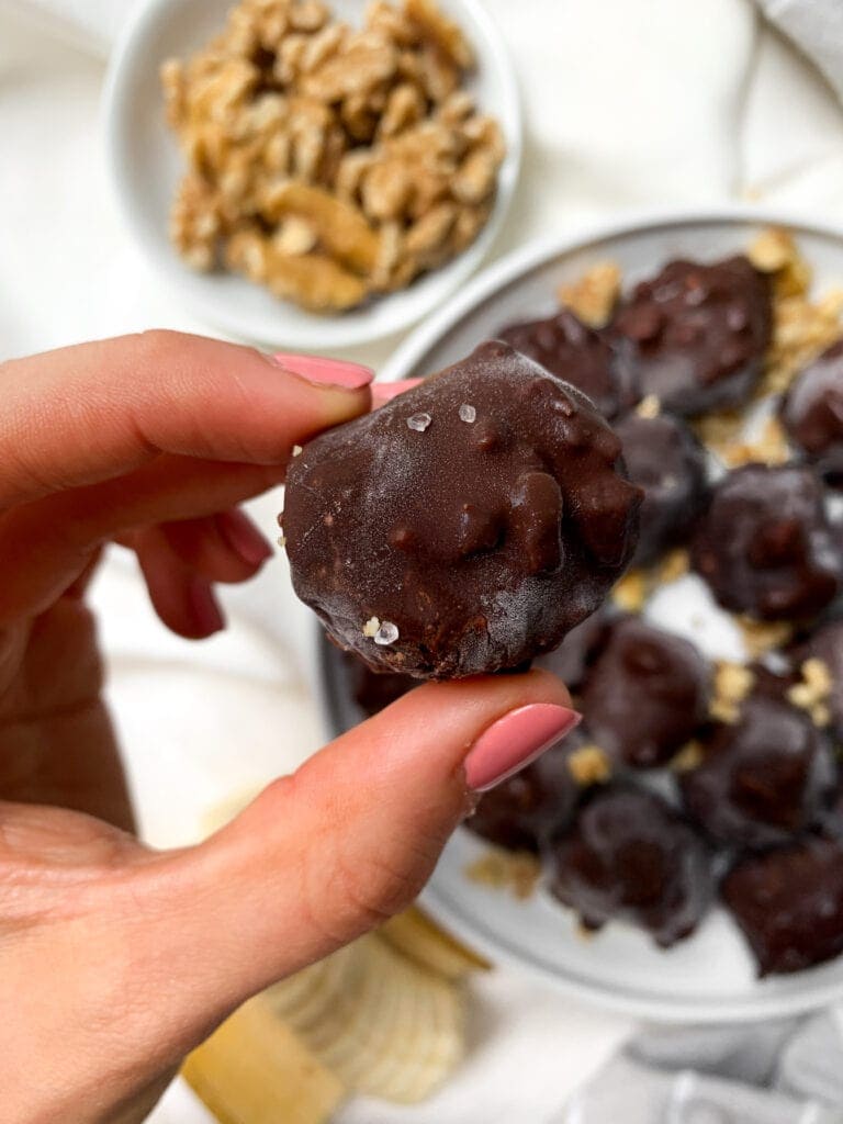 Vegan Ice Cream Balls Dipped in Chocolate