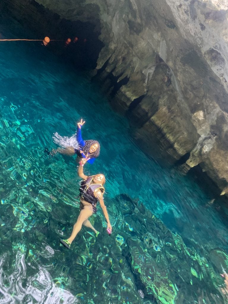 Swimming in Gran Cenote Tulum