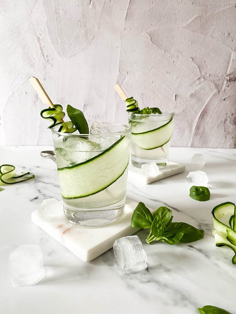 cucumber basil mocktail