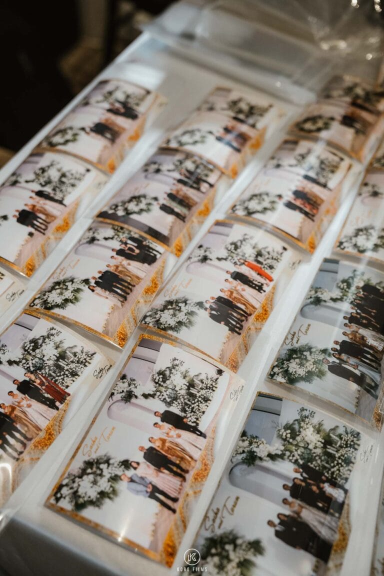 Instant photo prints for wedding guests at a Four Seasons wedding in Thailand