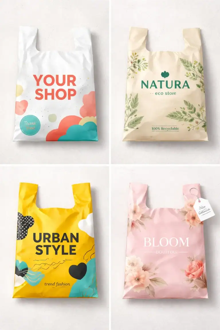 شنط بلاستيك للمحلات psd