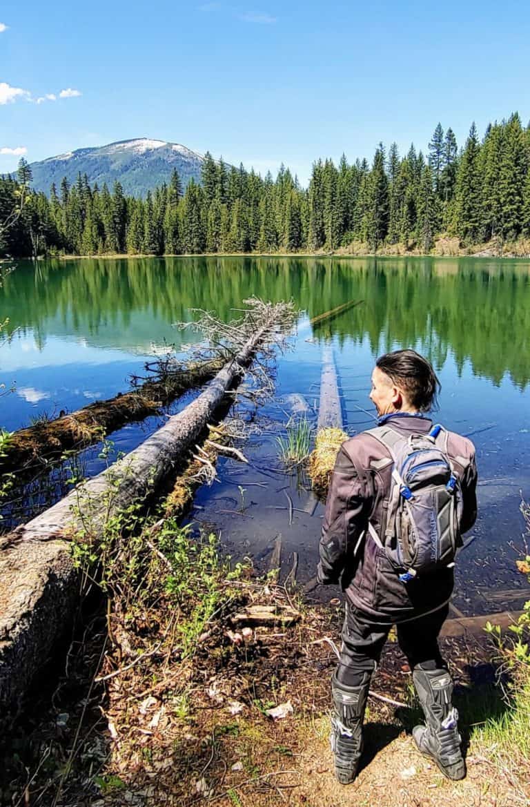 Vera @missvelocity looking at lake