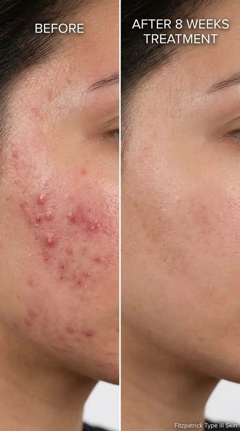 7 Acne Red Light Therapy Before and After