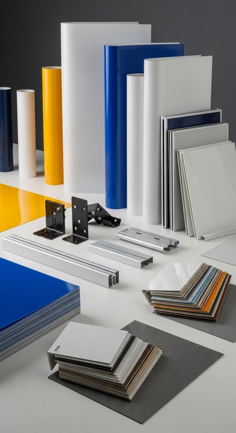 Materialien und Zubehör für Werbetechnik – langlebige Platten, Folien, Profile und nachhaltige Alternativen