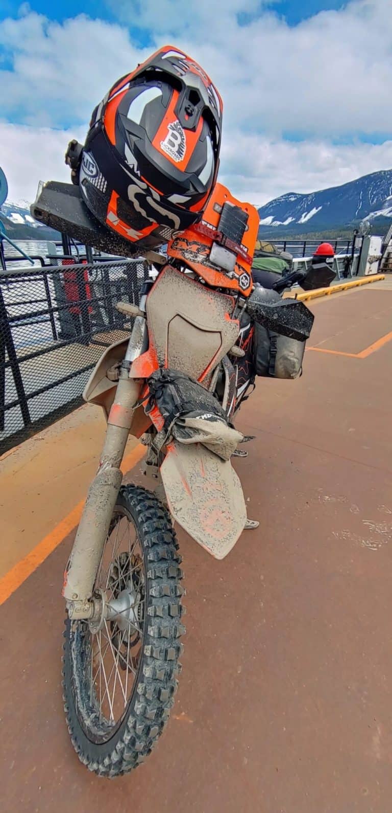 motorcycle on galena Bay ferry