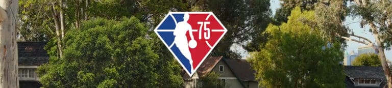 Basketball equipment setup for a new NBA commercial shoot in Los Angeles.