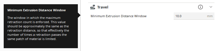 minimum extrusion distance window cura