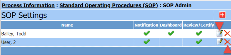 Use the SOP Admin tool to Edit or Replace Settings for Process System Management