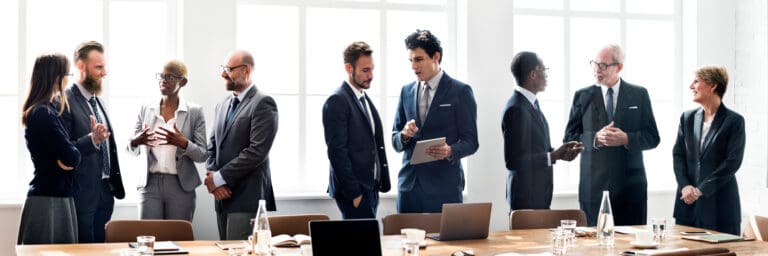 Diverse board of directors in a meeting