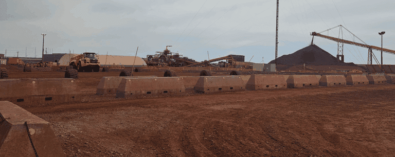 Australian mine site - concrete infrastructure needs protection