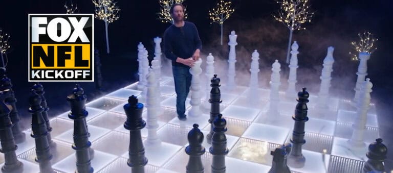 LED giant chess game at NFL Kickoff event in Los Angeles. Perfect for corporate and festival enterta.