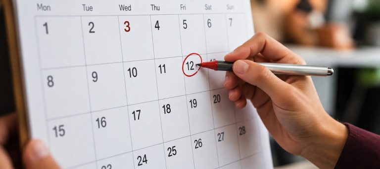 Changing dates in a project calendar