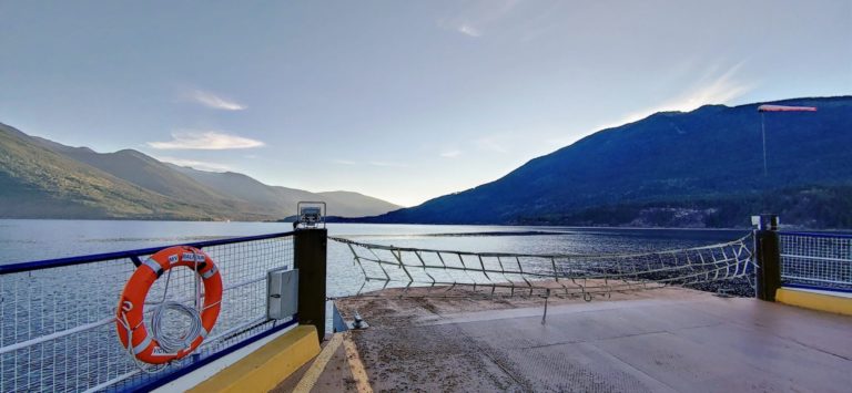 Looking off the Kootenay Lake Ferry