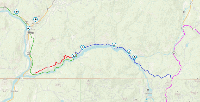 Pend-d'oreille motorcycle route map