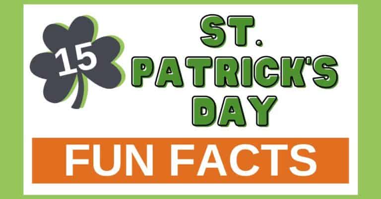text St. patrick's Day Fun Facts on green background