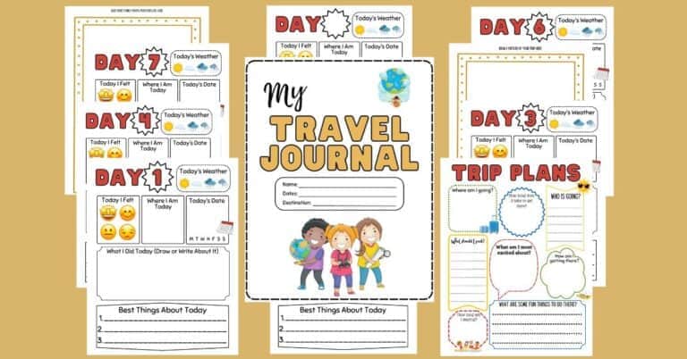 Free Printable Travel Journal for Kids