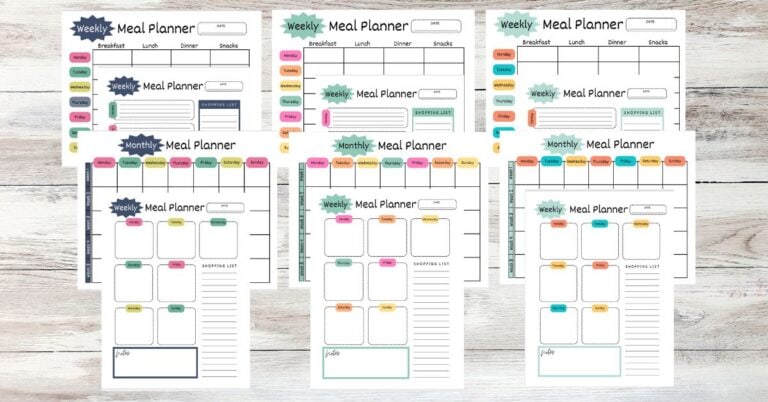 Printable Meal Planner Templates (Free PDF)