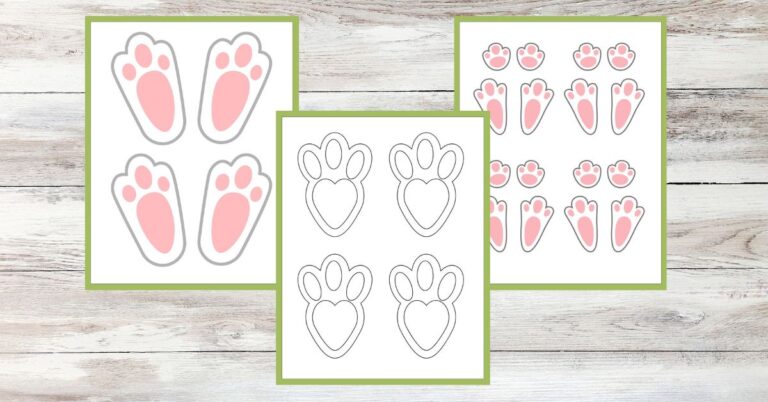 Printable Easter Bunny Footprints