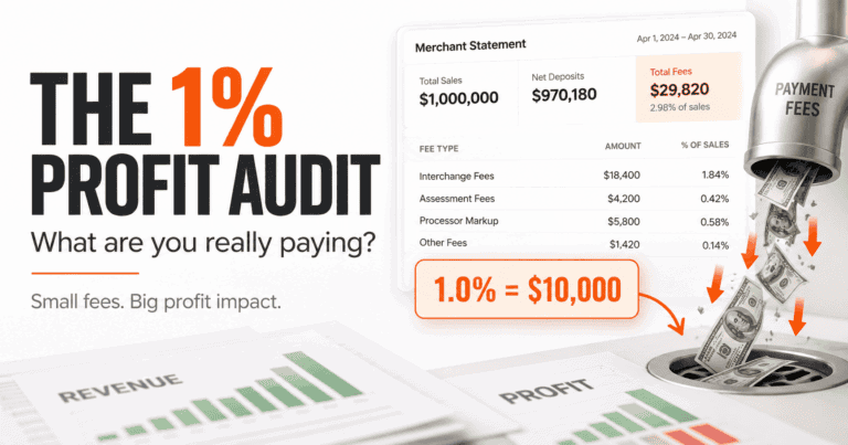 The 1% Profit Audit showing how payment processing fees can impact business profit