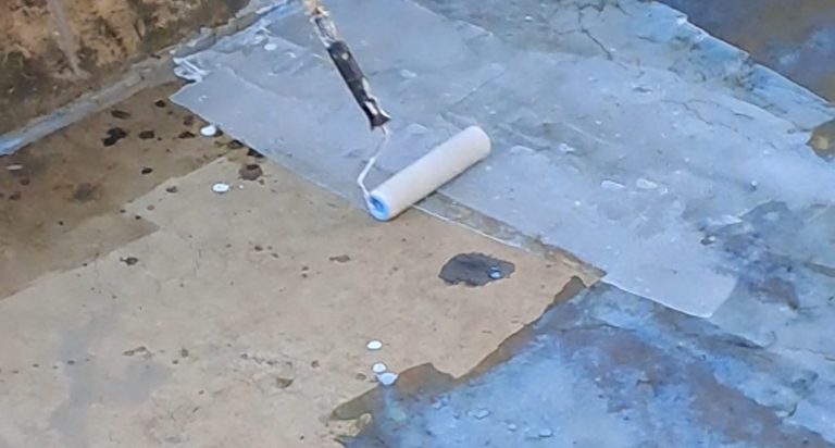 Dead-End Industrial grade surface primer applied to concrete dam