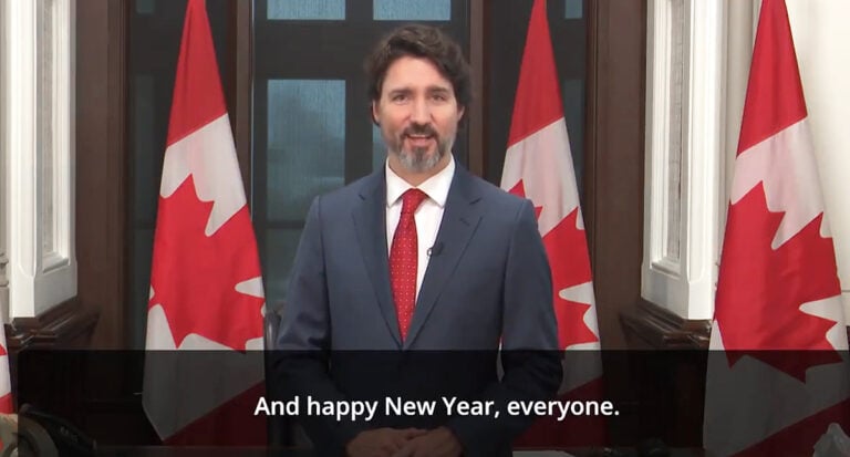 A New Year’s message from Prime Minister Justin Trudeau