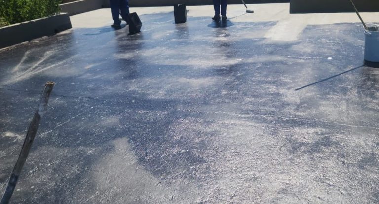 Dead-End Industrial grade surface primer applied to concrete roof