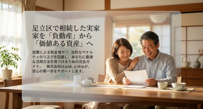 足立区で相続した実家を活用する完全ガイド！手続きや注意点を株式会社skipが解説