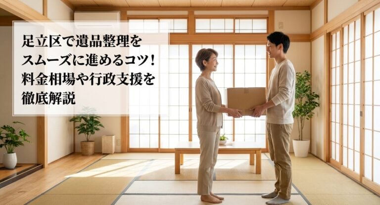 足立区で遺品整理をスムーズに進めるコツ！料金相場や行政支援を徹底解説