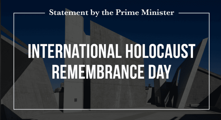 Statement by Prime Minister Justin Trudeau on International Holocaust Remembrance Day