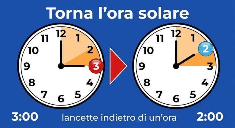 Ora solare 2026: quando cambia l’ora e cosa bisogna fare con le lancette