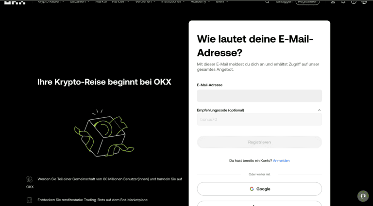 OKX Referralcode Bonus70 Rewards Screenshot 30 Gebuehren sparen