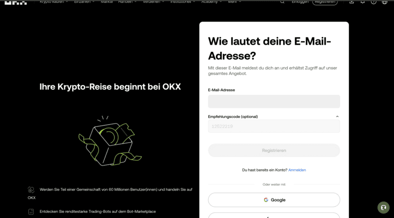 OKX Bonuscode 12522219 Screenshot Rewards und Bonus