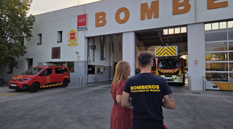 Fachada del Parque de Bomberos de Getafe, en la Comunidad de Madrid
