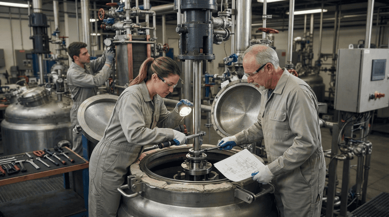 Mantenimiento de reactores industriales