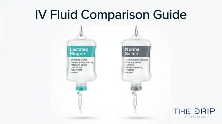 IV fluid comparison guide for Lactated Ringer’s and normal saline.