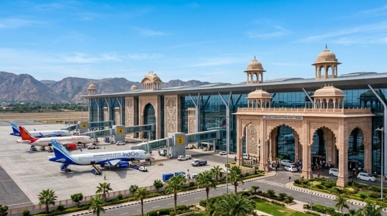 Udaipur airport expansion new terminal at Dabok Maharana Pratap Airport