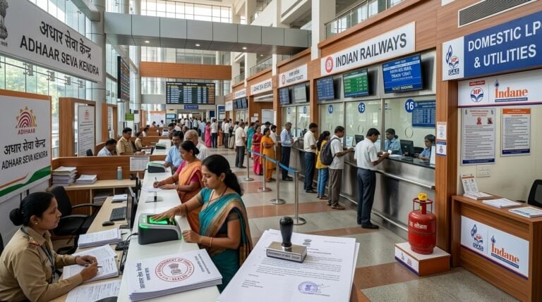 October 1 rule changes 2026 Aadhaar LPG subsidy and Indian Railways ID checking