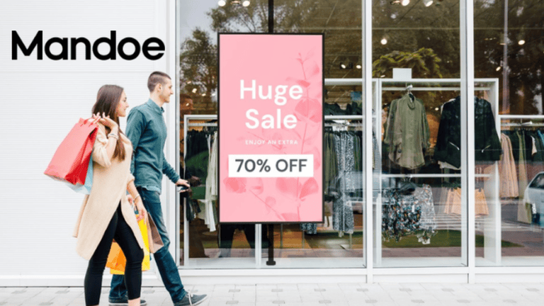 Digital standee solutions for retail stores, restaurants, hospitals, and hotels