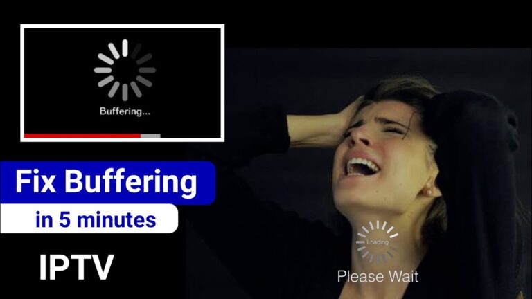 IPTV buffering issue showing streaming video freezing on TV screen