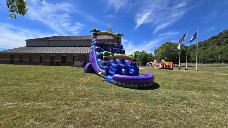 Inflatable bounce house rental at a church event and VBS in Central Kentucky