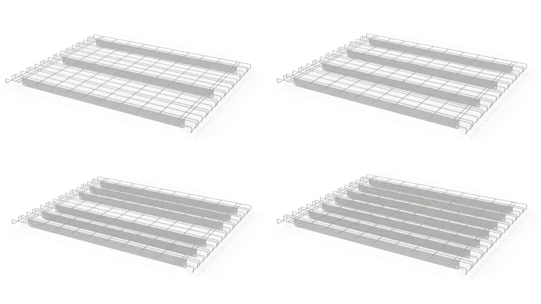 GIDRA® XPERT Varianten der Drahtgitterboden für Palettenregale
