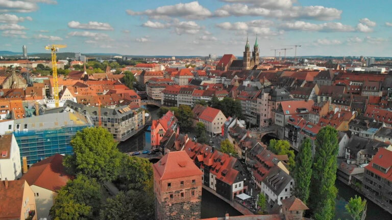 Luftaufnahme von Nürnberg – Einzugsgebiet von Entrümpelungen Ullmann