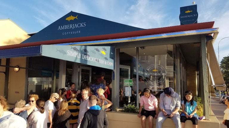 Amberjacks — fish and chip shop in Cottesloe, Western Australia