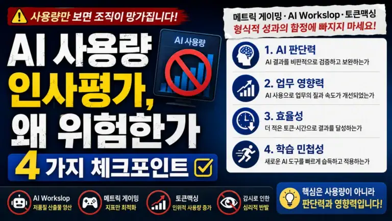 AI 사용량 인사평가, 왜 위험한가 4가지 체크포인트